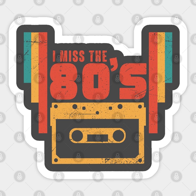 I miss the 80s retro vintage gift idea Sticker by PlimPlom